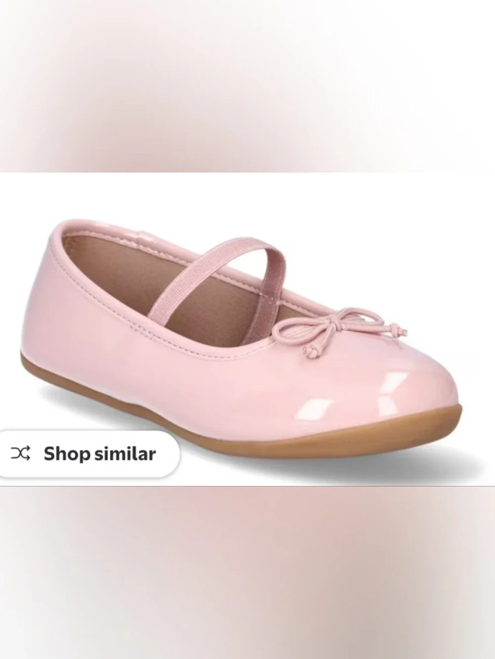 Wonder Nation Little Girls Pink Patent Mary Jane Ballet Flat w/ Bow Size 11 NWT